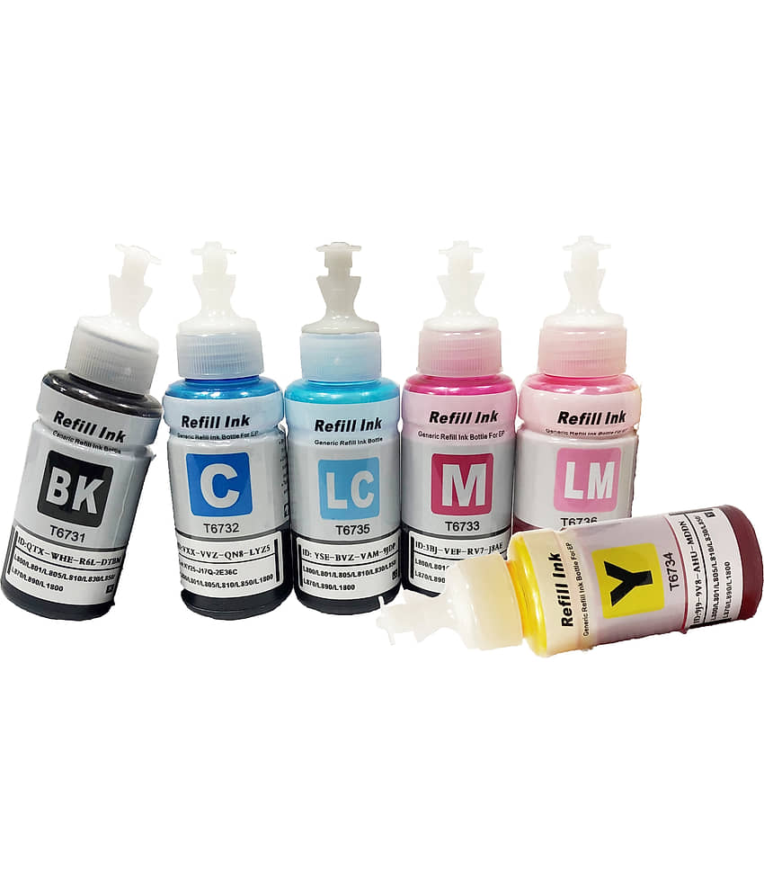 UV INFOTECH Ep T673 / 673 Multicolor Ink 300ml Pack of 6 Compatible for L800, L1801, L805, L810, L850, L1800 Printers (6x50ml) view 2