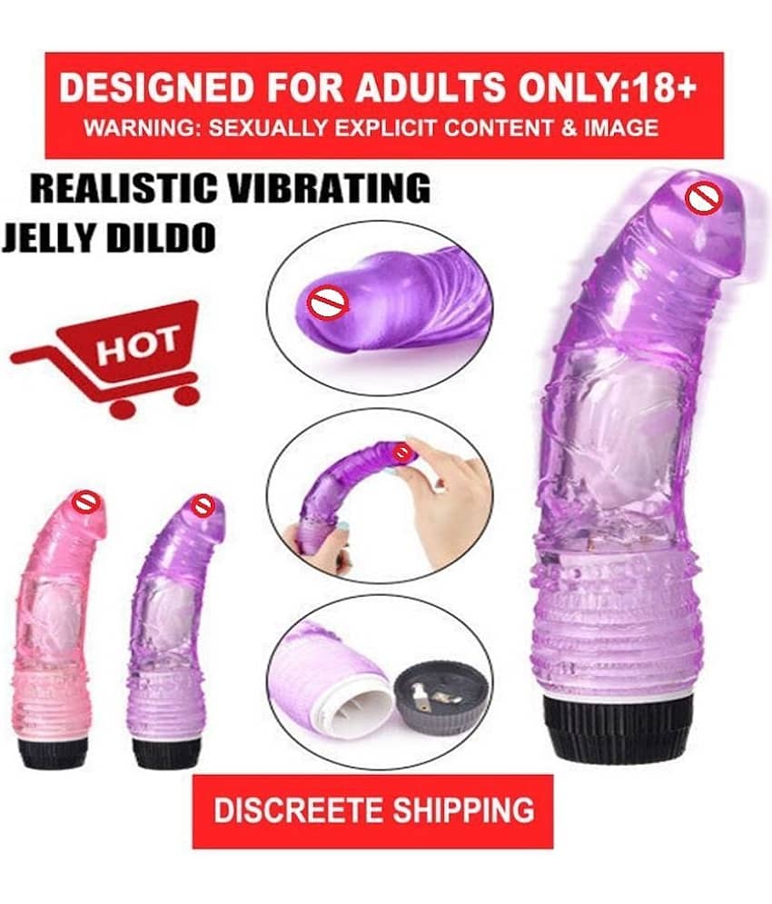 9" LONG & SOFT SEXY REAL FELLING RANDOM COLOURED JELLY VIBRATING DILDO FOR SEXY GIRLS VAGINA - BY KAMAHOUSE(LOW PRICE) view 2