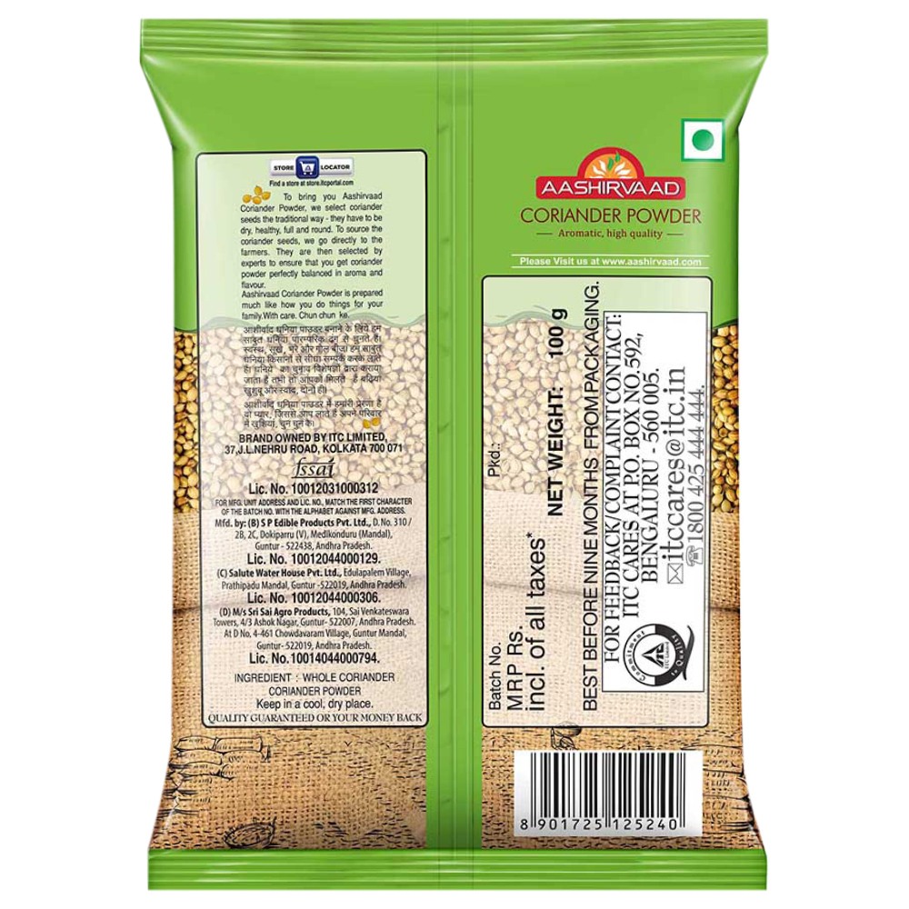 Aashirvaad Perfectly Balanced Coriander Powder 100 g view 2