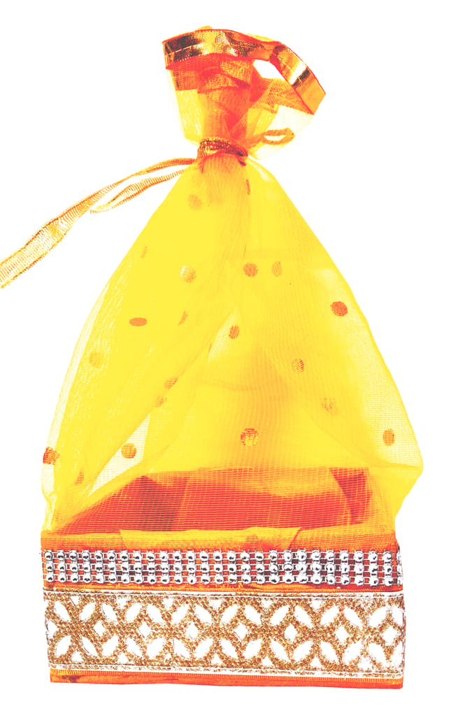 Omkar by R3 Inc. Square Gift Fancy Decorative basket for Gifts Hampers | Premium Storage Basket, Baby Shower Gift| Wedding Basket Packing |Dryfruit Basket | (Multicolor Pack of 2) 20x20 Cm view 2