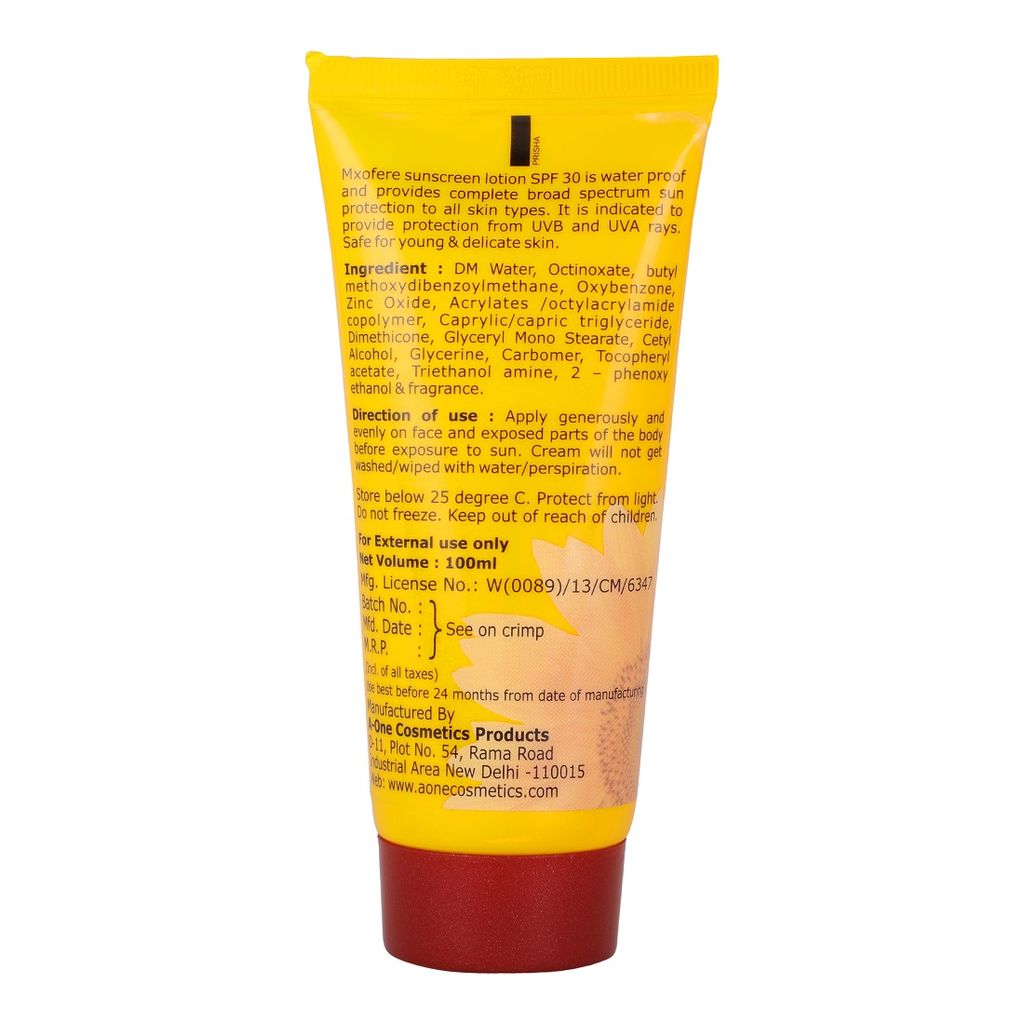 Mxofere Sunscreen Lotion SPF 30 - Broad Spectrum Protection view 2