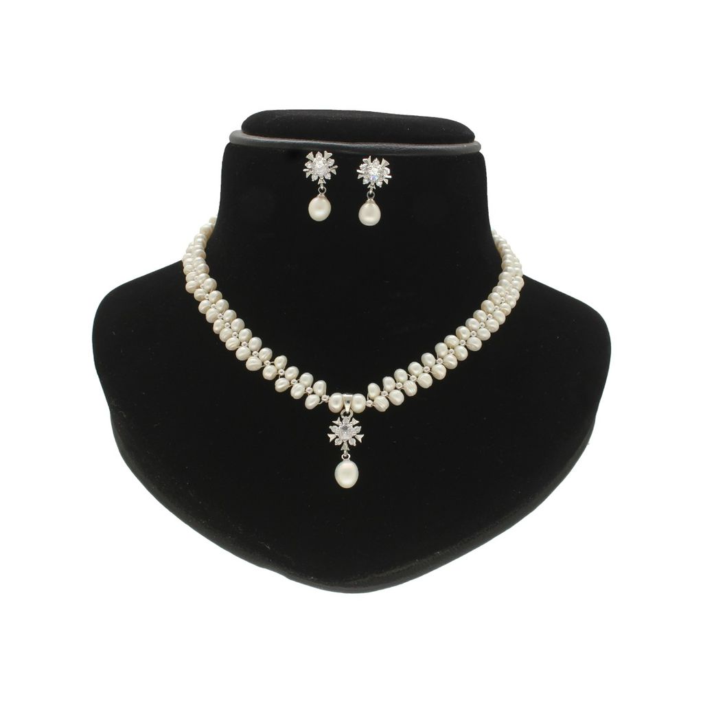 Sri Jagdamba Pearls Alluring Pearl Necklace Set view 2