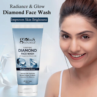 Globus Naturals Revival Diamond Face Wash Enriched with Niacinamide For Boosting Shine Fighting Signs Of Aging Natural Ayurvedic Formula Chemical Free Suitable For All Skin Types 100 ml view 2