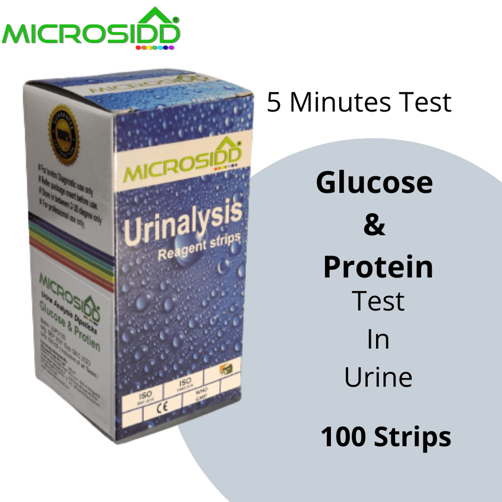 Microsidd glucose protein urine strips 100's view 2