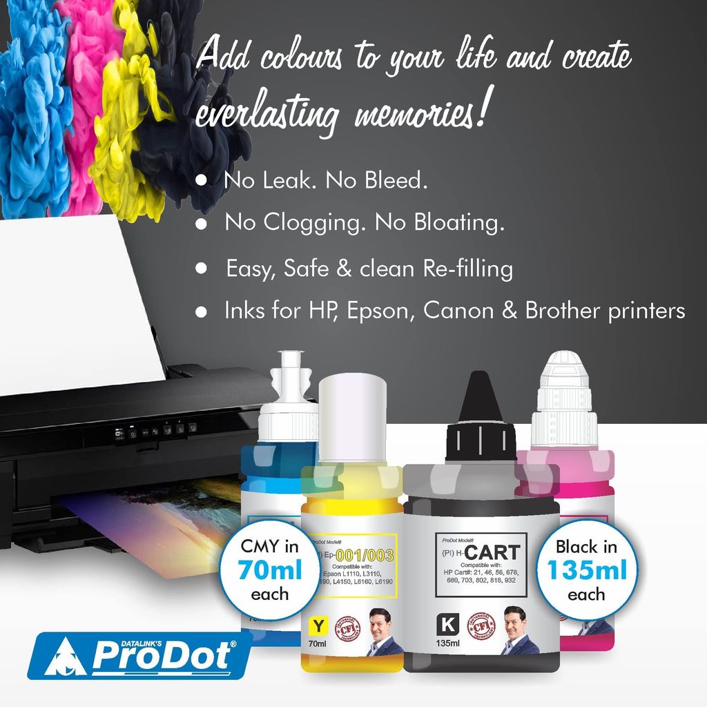 ProDot Cn-G790 Inkjet Ink Refill Compatible with Canon Pixma G1000, G1010, G2000, G2010, G3000, G3010, G4000, G4010 Ink Tank Printers view 2