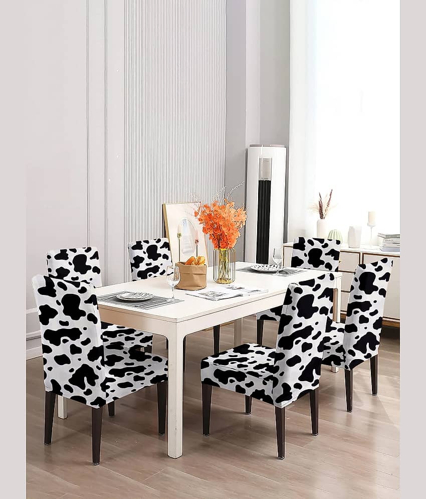Cortina 6 Seater Polyester Chair Cover ( Pack of 6 ) view 2