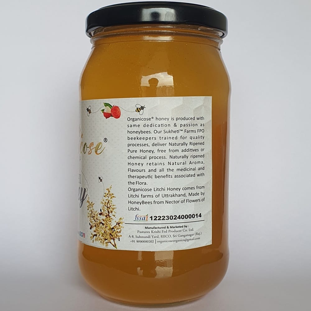Organicose Litchi Honey 500gms view 2