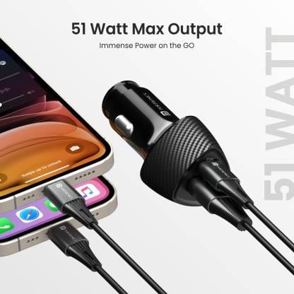 Portronics 33 W Turbo Car Charger (Black) view 2