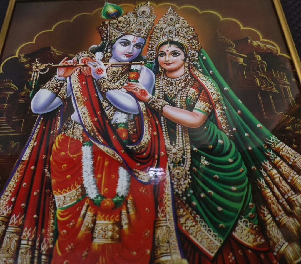 Radha Krishna Framed Print - Divine Love and Devotion view 2