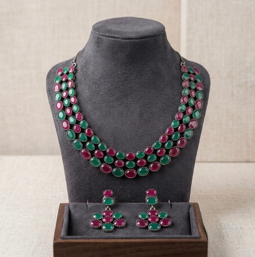 Glamvila Royal Mosaic Jewellery Set view 2