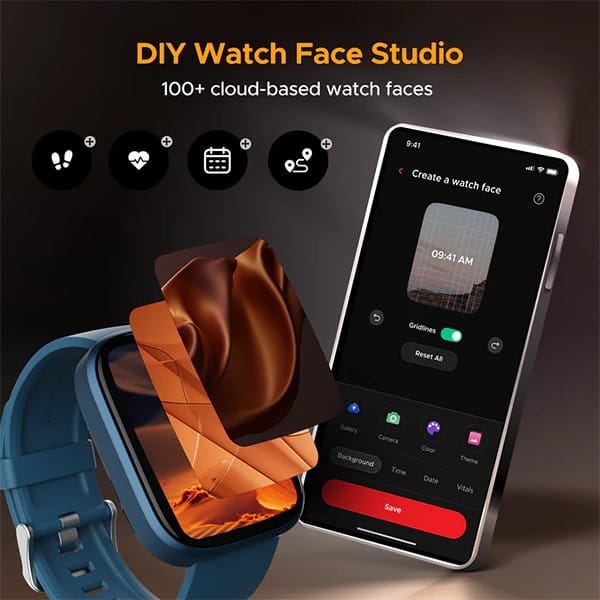 boAt Ultima Chronos with 1.96″ AMOLED Display Smartwatch view 2