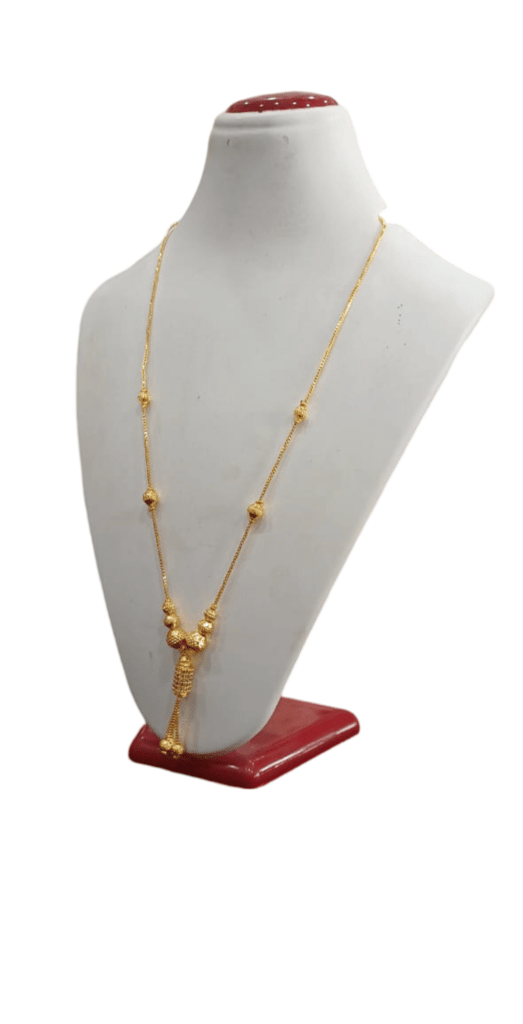 Gold Plated Long Chain Necklace for Women view 2