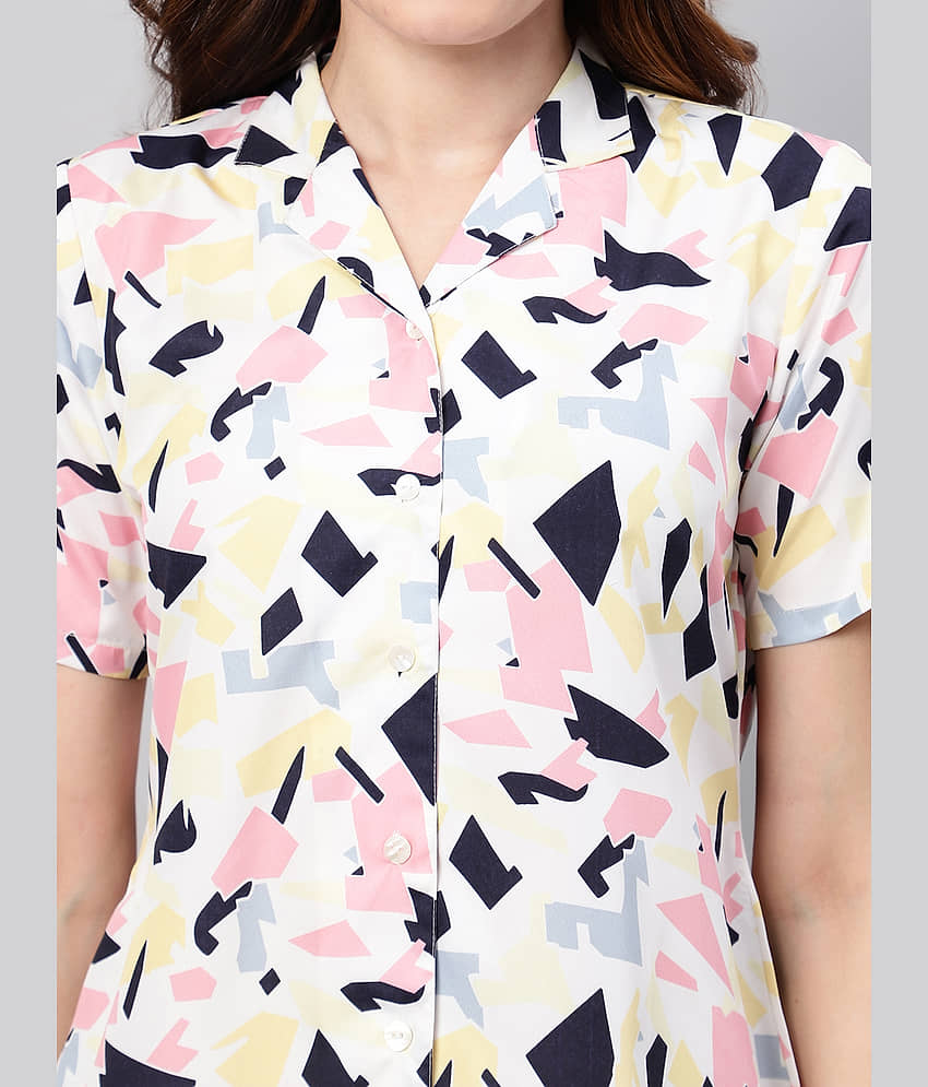 Flamboyant Women Printed Shirt With Trousers Co-Ord Set ( Multicolor ) view 2