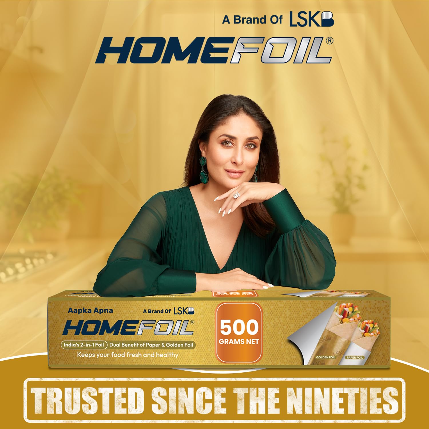 HOMEFOIL 2-in-1 Paper & Golden Foil (500 Grams) view 2