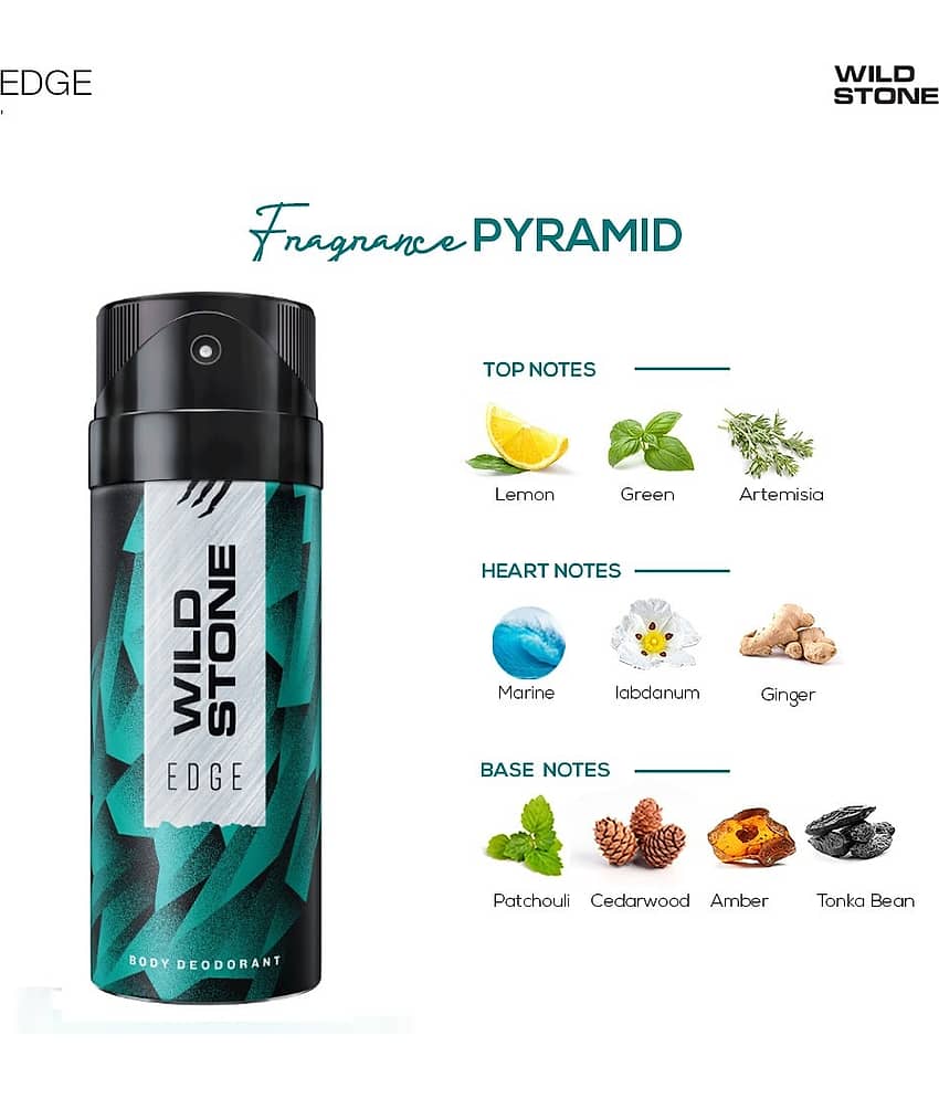 Wild Stone Edge Deodorant Spray for Men 150ml, Pack of 2 view 2