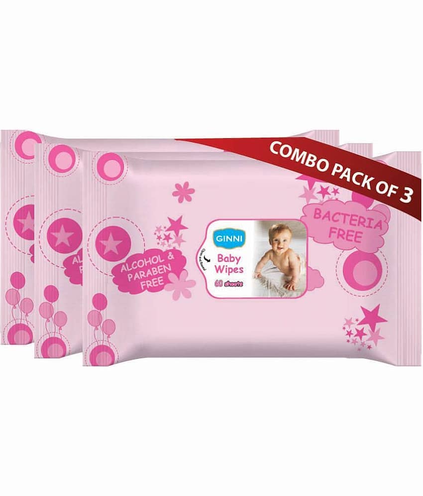 Ginni Scented Wet wipes For Babies ( Pack of 3 )
