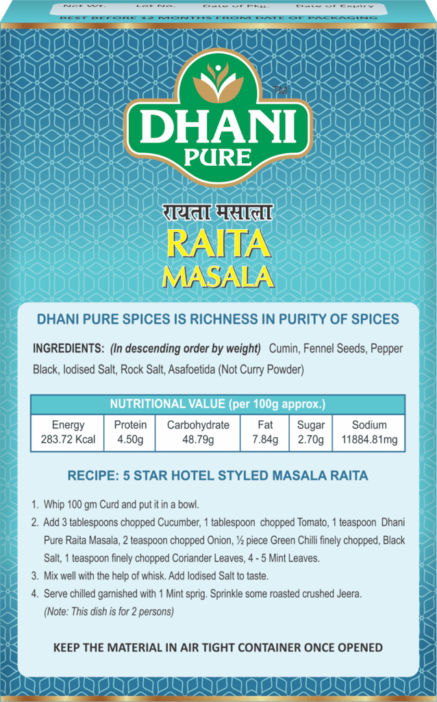 Dhani Pure Raita Masala Box (MRP : RS. 10/- ONLY) view 2