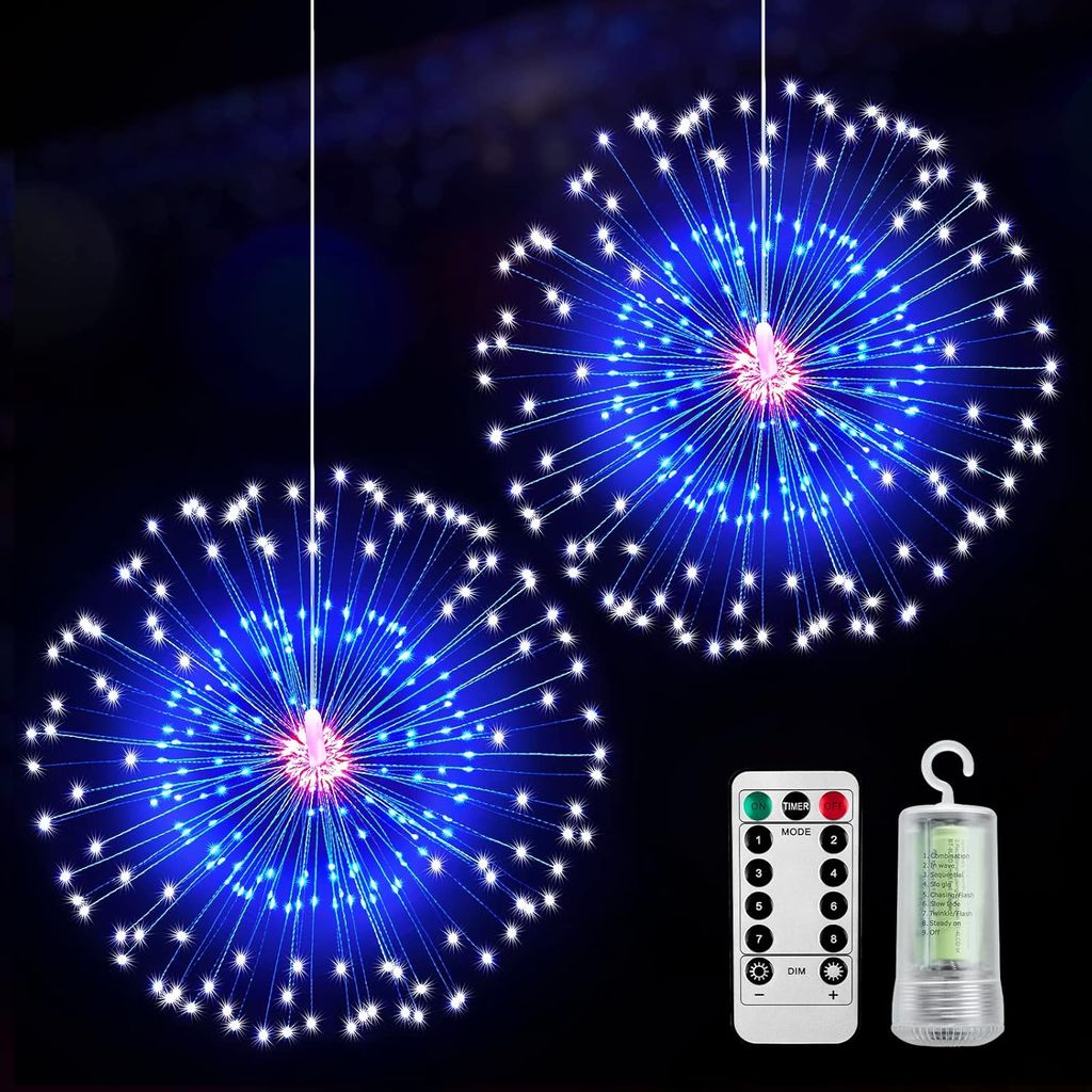 GLOWSERIE Multicolor 360° Starburst Fireworks Effect LED Decorative Lamp with Wireless Remote for Indoor & Outdoor Lighting