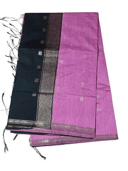 Kalyani Cotton Saree for Women | Soft Pure Cotton Saree with Blouse Piece | Traditional Daily Wear Handloom Style Saree | Lightweight Breathable Cotton Saree for Office, Casual & Festive Wear | with blouse view 2