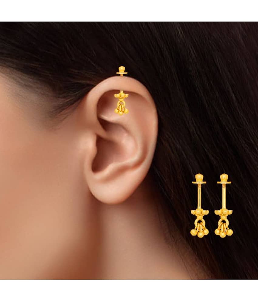 LUV FASHION Gold EarCuff Earrings ( Pack of 2 ) view 2