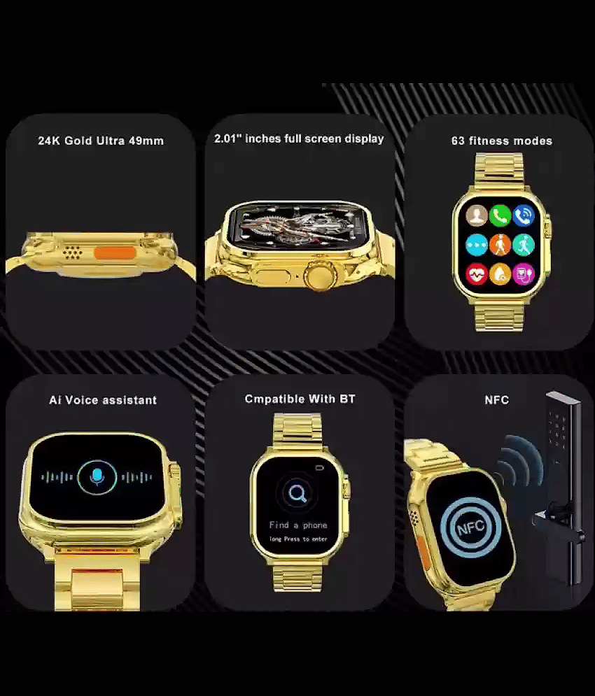 VENKAT ZONE IPS BT Calling Upto 1-2 days Smart Watch Black view 2