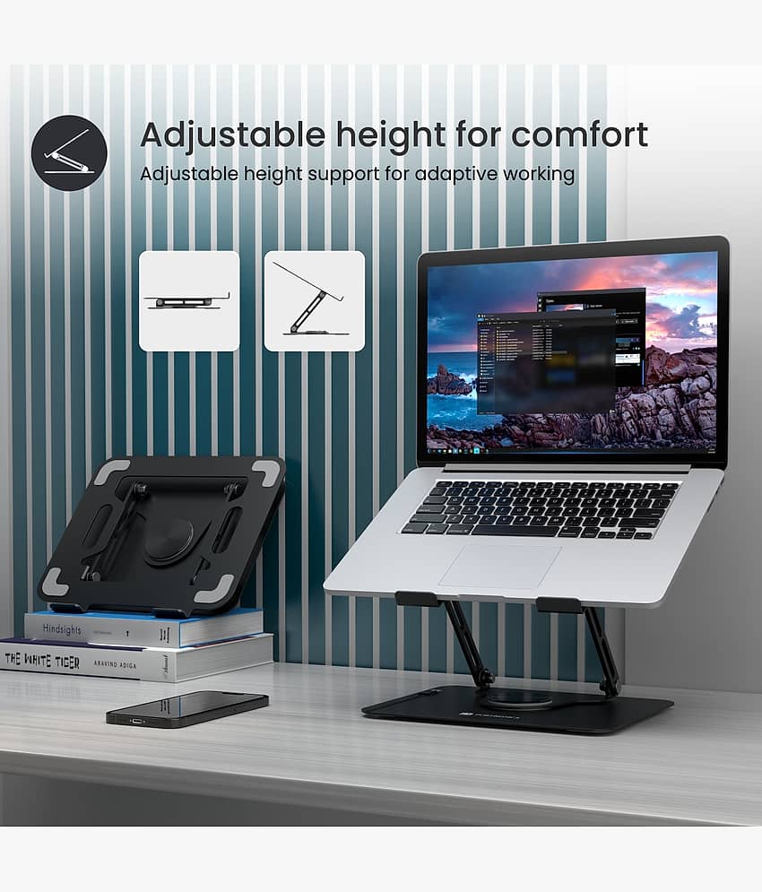 Portronics Laptop Table For Upto 48.26 cm (19) Black view 2