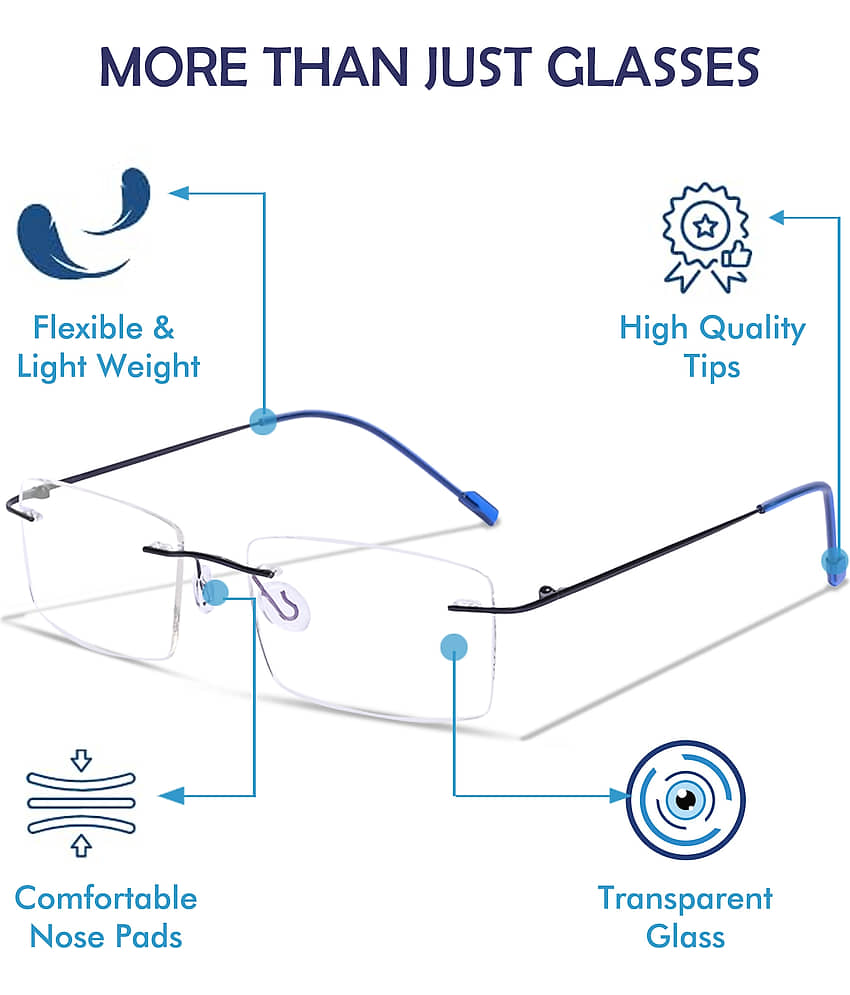 Redex Gold Rectangular Eyeglass Frame ( Pack of 1 ) view 2