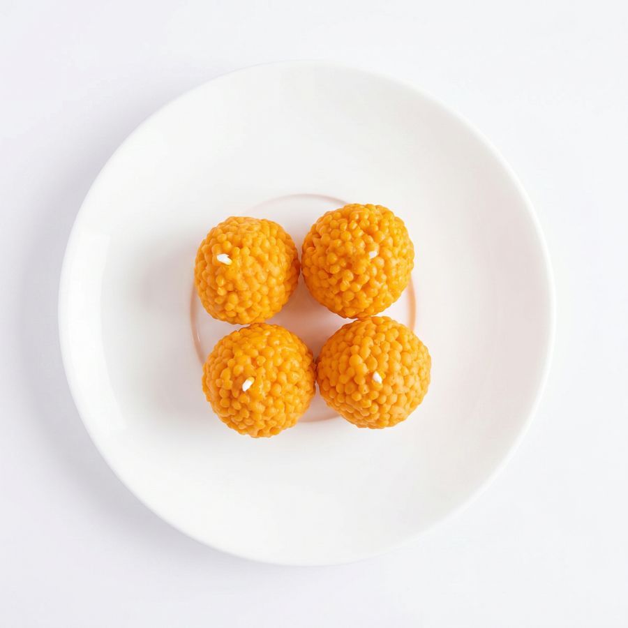 Orange Laddu Soy Candle – French Vanilla Fragrance view 2