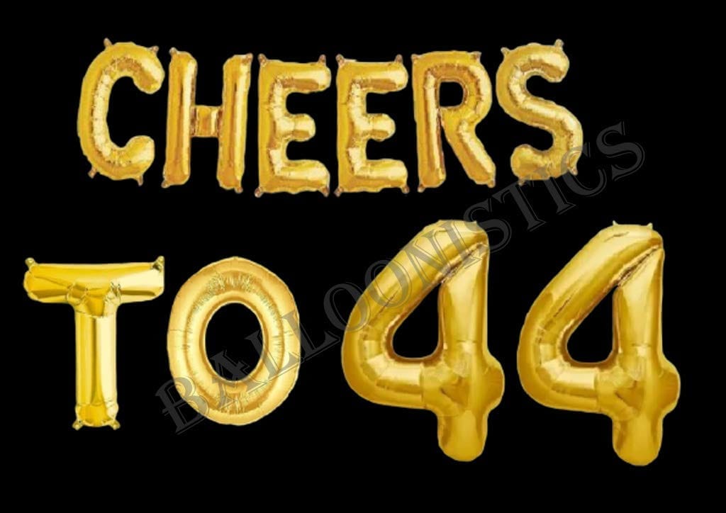 Balloonistics Cheers to Forty Four Foil Balloon Combo Number 44 Foil Balloon for Birthday and Anniversary view 2