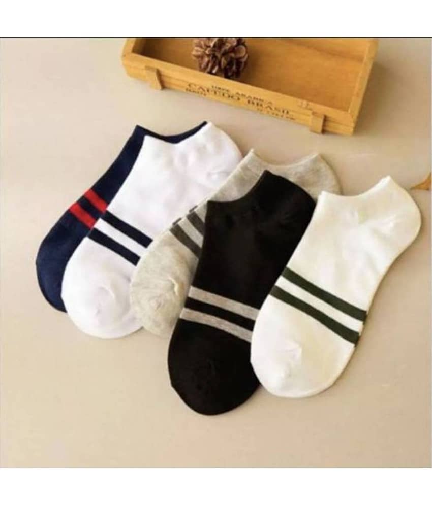 hicode Blended Men's Solid Multicolor Low Cut Socks ( Pack of 5 ) view 2