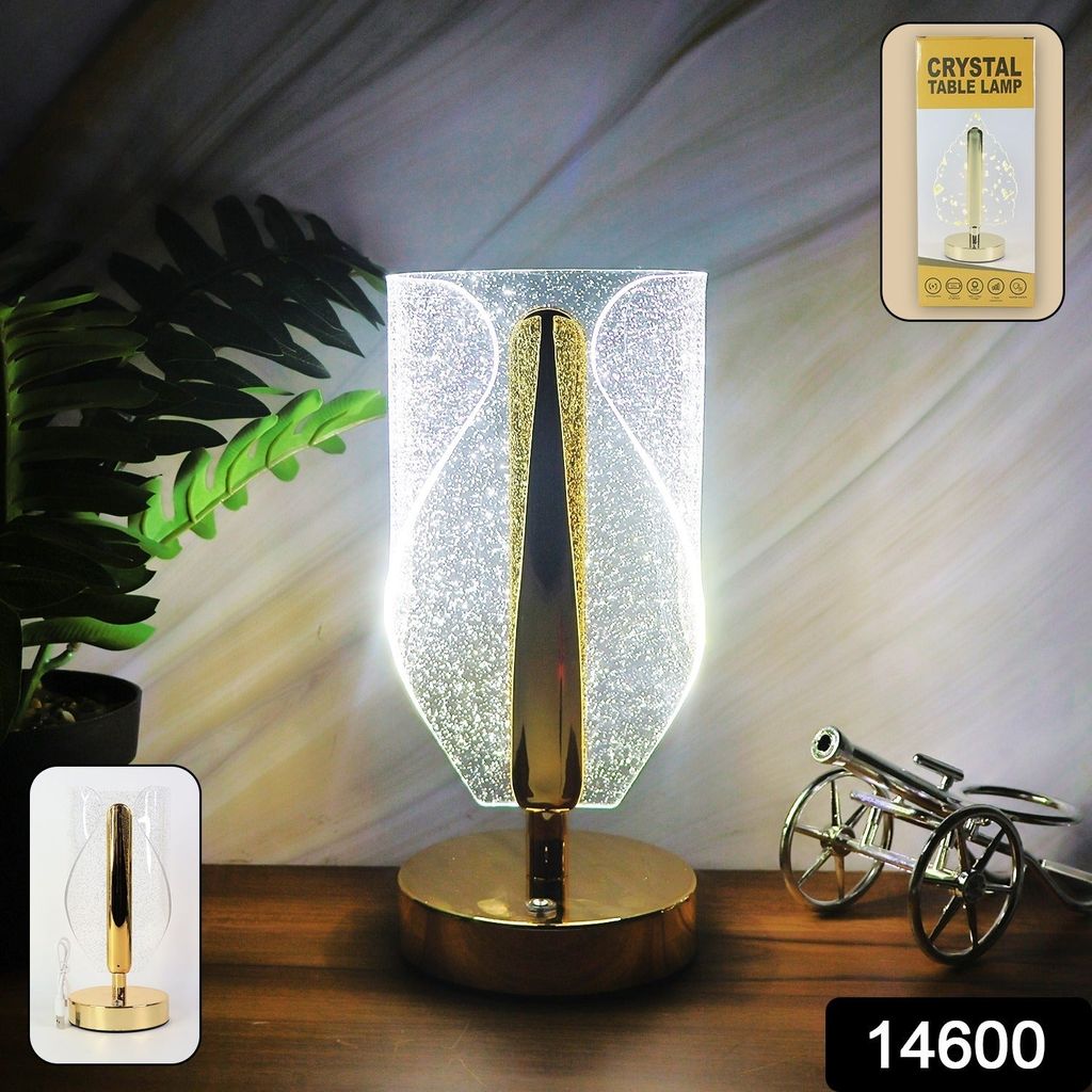 Luxury Crystal Table Lamp with USB Charging (1 Pc) view 2