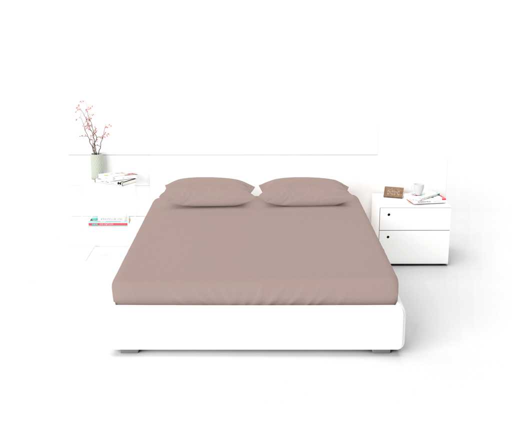 ChannStudio Bedsheet Collection 400 TC Cotton King Size 78"x72" with 2 Pillow Covers (Coffee Brown) view 2