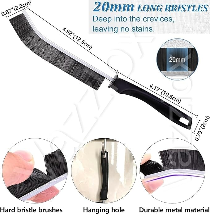 Mini Gap Cleaning Brush (Pack of 3) Hard Bristle Gap Brush for Cleaning Multipurpose Crevice Cleaning Brush Dead Corner Cleaning Brush Used for Home Toilet Bathroom Kitchen Tiles Window Slots view 2