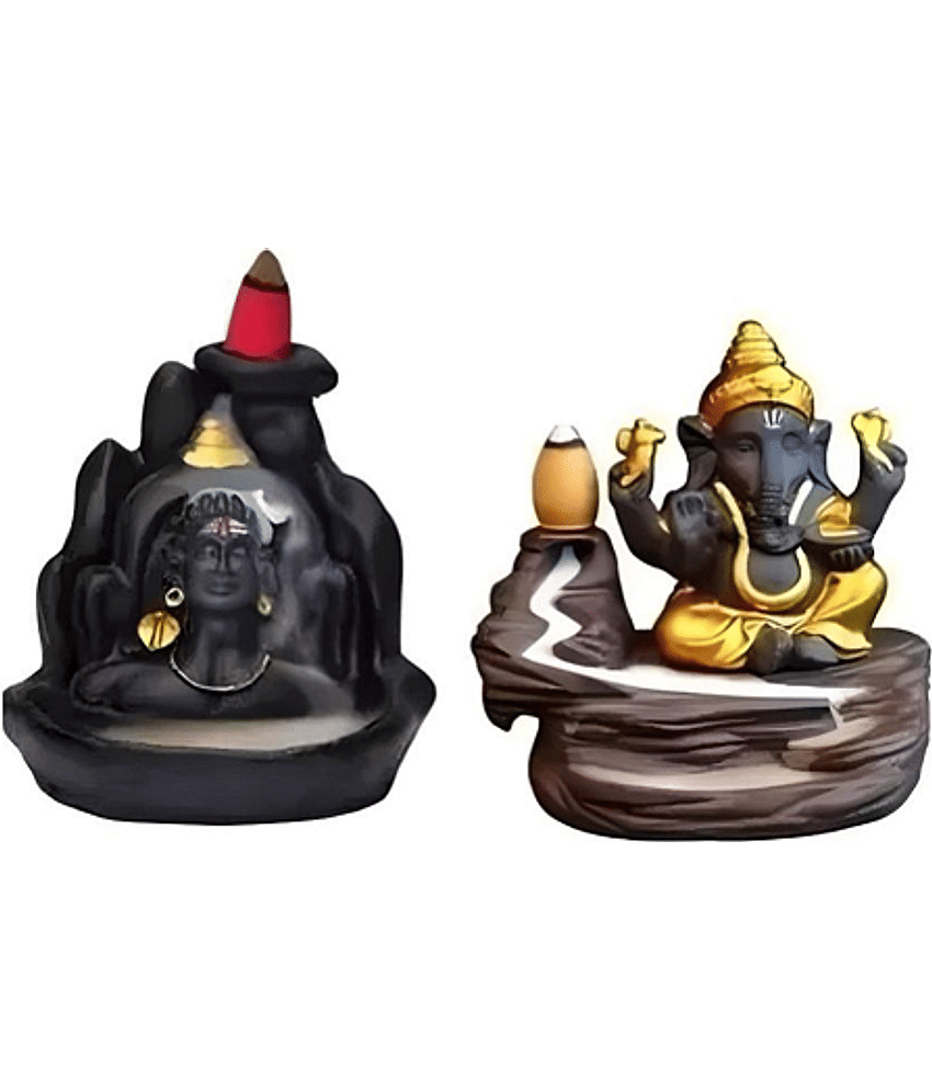 Khushi Enterprises Smoke Backflow Showpiece 10 cm- (Pack of 2)