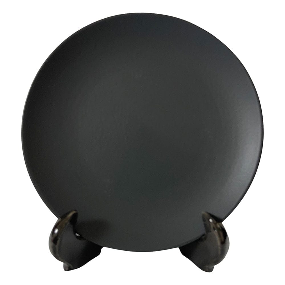 Ceramic Dining Matte Black Ceramic 7.5 Inches Quarter Plates Set of 4 view 2