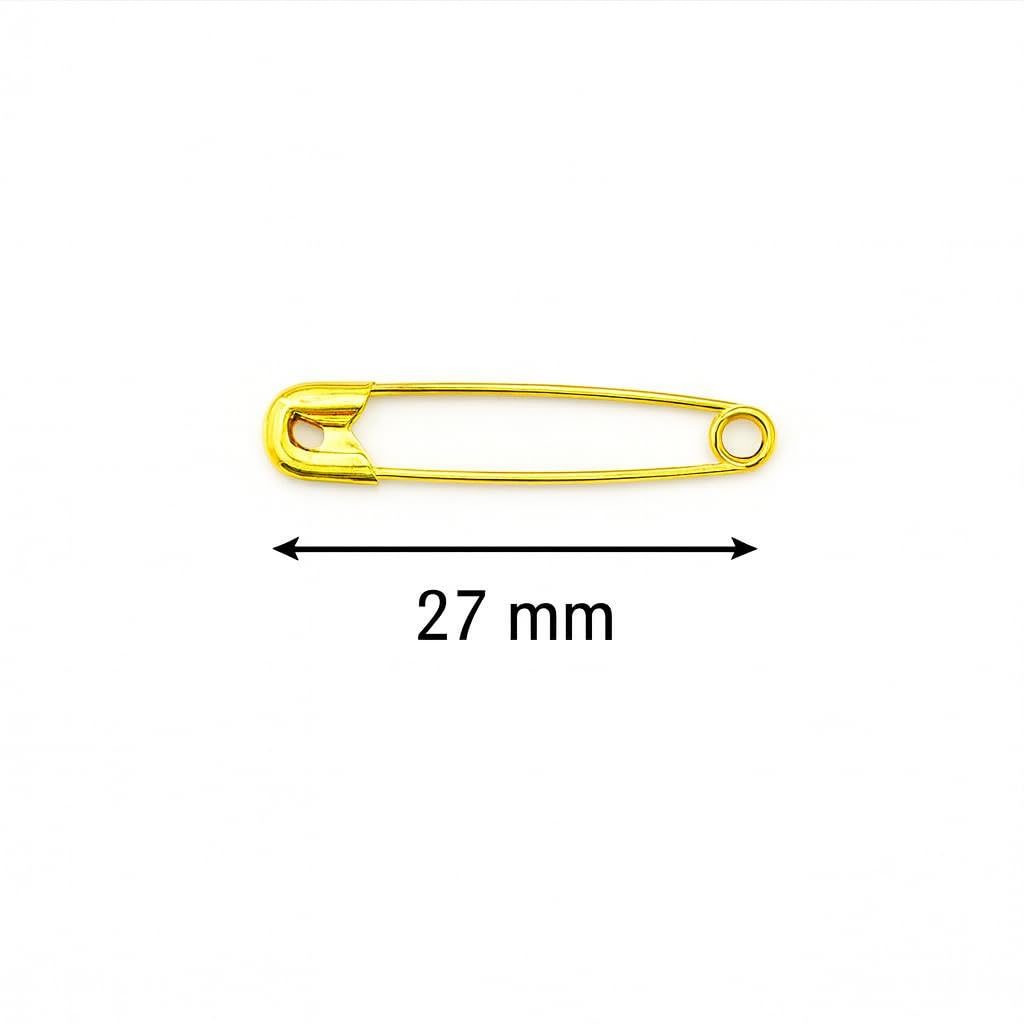Safety Pin Golden Small (24 Pieces) � 27 mm Long Small Size Golden Color � Multipurpose Pins � Rust Resistant � Ideal for Saree � Kurta � Crafts � Mini Hook � Safety Pins for Women Saree view 2
