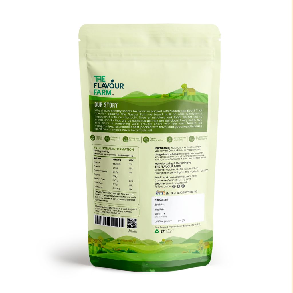 Premium Quality Moringa Powder | 100% Pure, Natural, and Shade-Dried Superfood for Daily Nutrition view 2