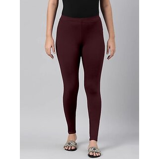 SHE PURE LUXURY WEAR Ankle Length Ethnic Wear Legging (Maroon, Solid) view 2