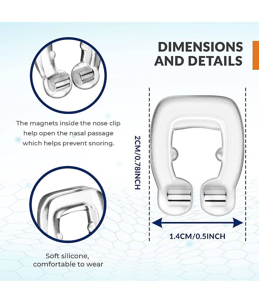 Anti Snoring Devices for Men and Women (Pack of 1) Soft Silicon Nose Clip | Unisex Magnetic Snoring Stopper Anti Snore Free Sleep view 2