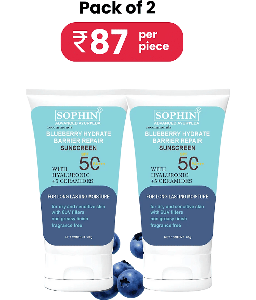 SOPHIN SPF 50 Sunscreen Cream For All Skin Type ( Pack of 2 ) view 2