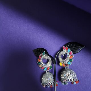 Beautiful Oxidised Multicolor Earings combo set pack of 4 view 2