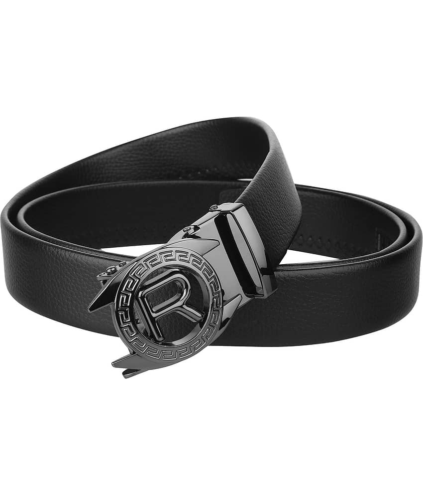 Zoro Black Faux Leather Formal Belt