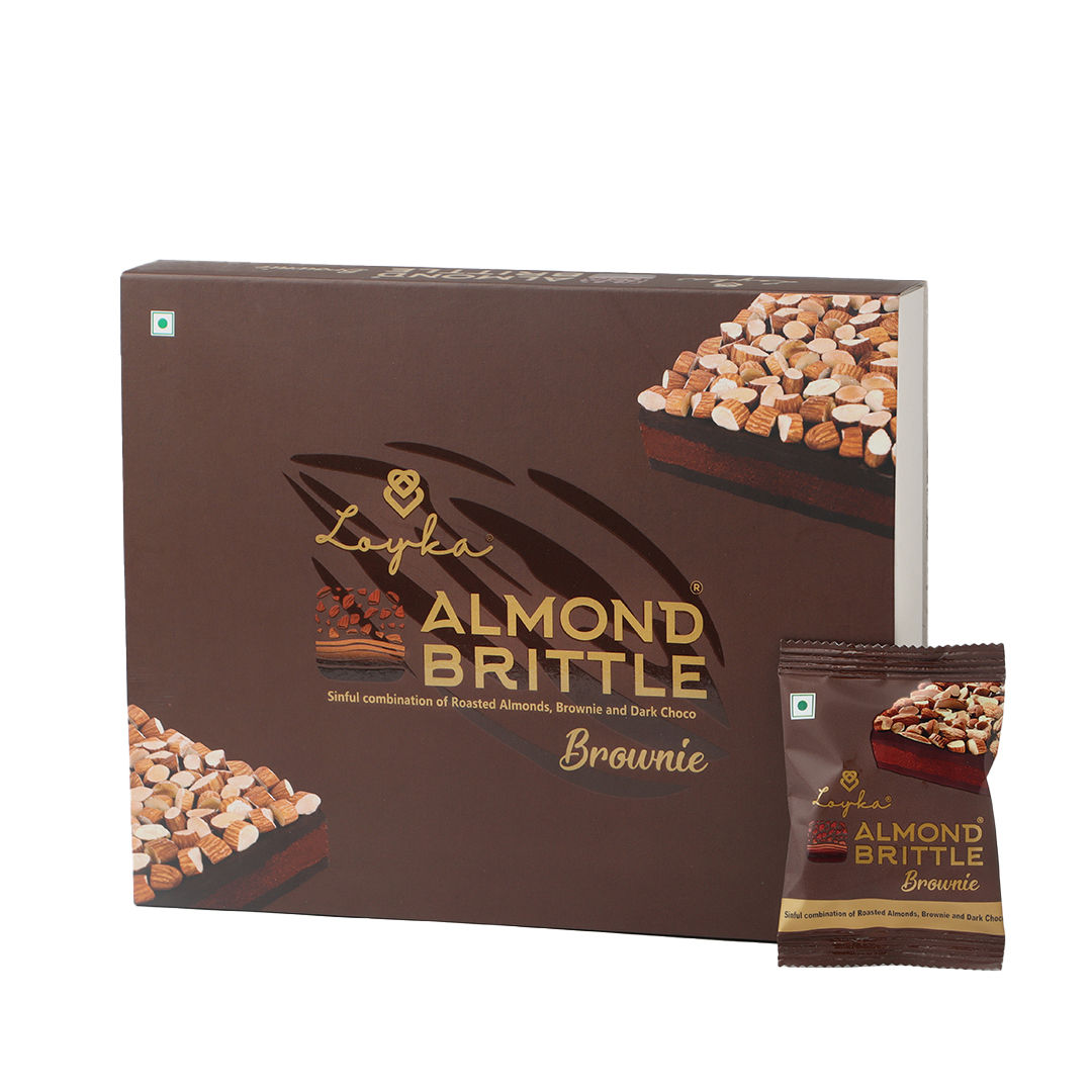 Loyka Almond Brittle Brownie, 12 Pcs Box, 204 gm