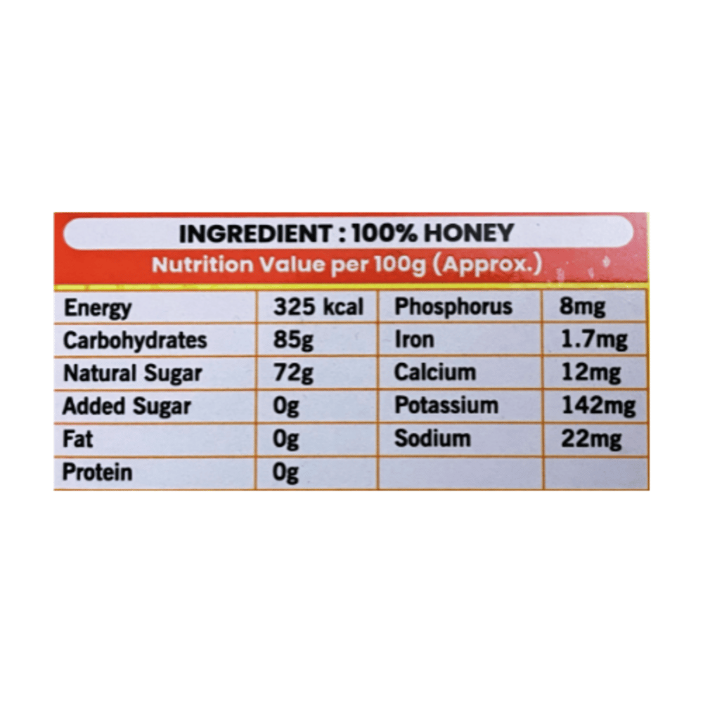 Baiso Organics Raw Unprocessed Multiflora Natural Honey - 500gm view 2