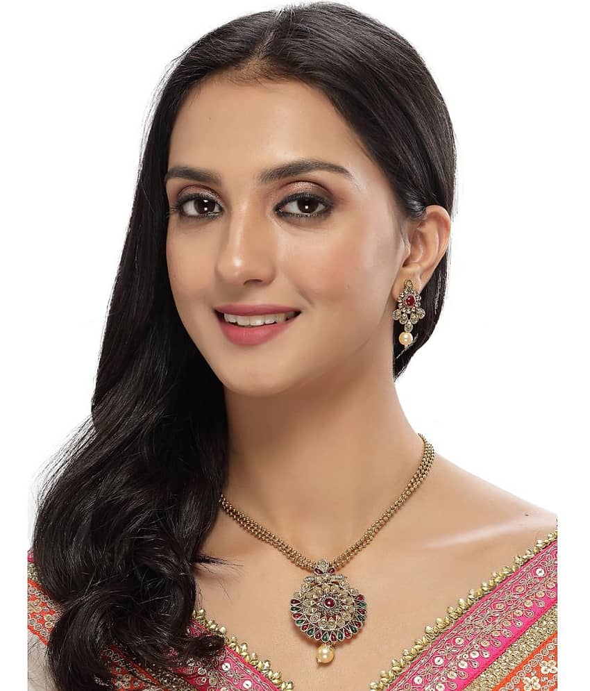 Sukkhi White Alloy Necklace Set ( Pack of 1 ) view 2