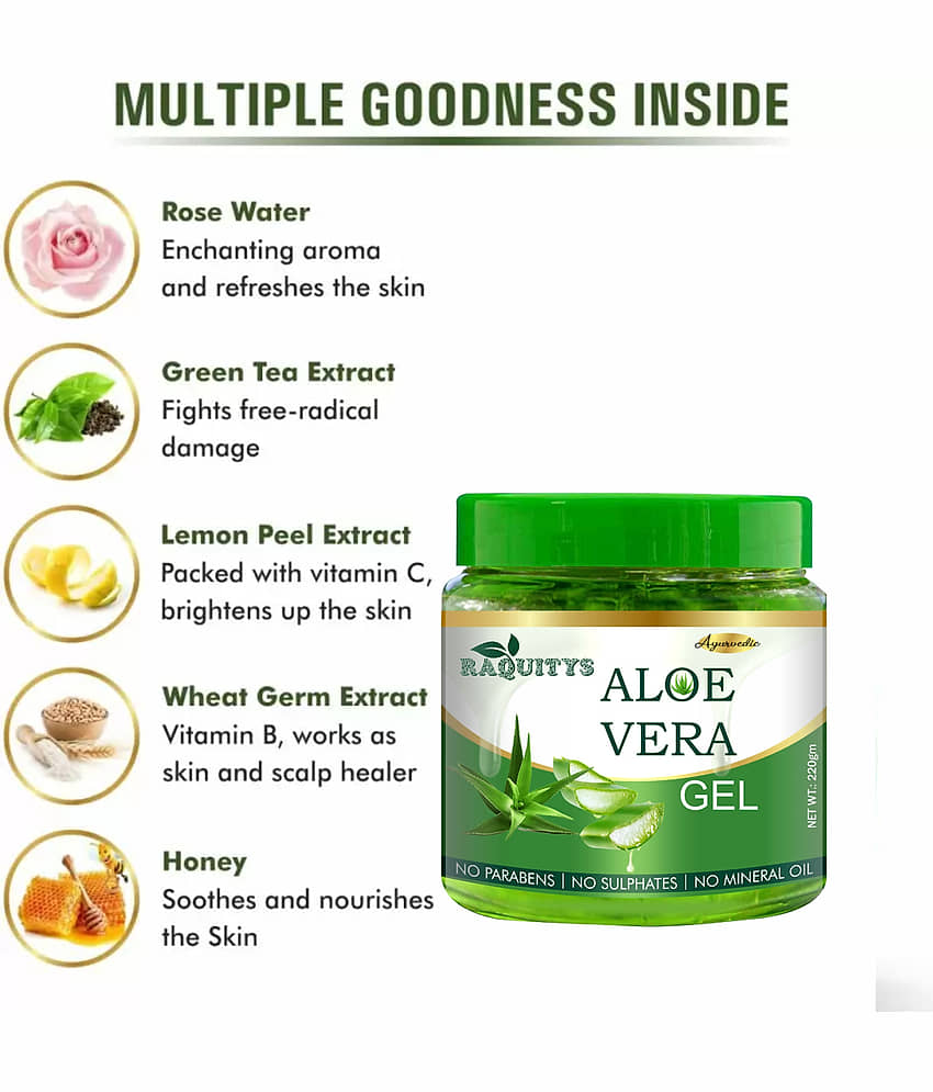 RAQUITYS Moisturizer All Skin Type Aloe Vera ( 220 gm ) view 2