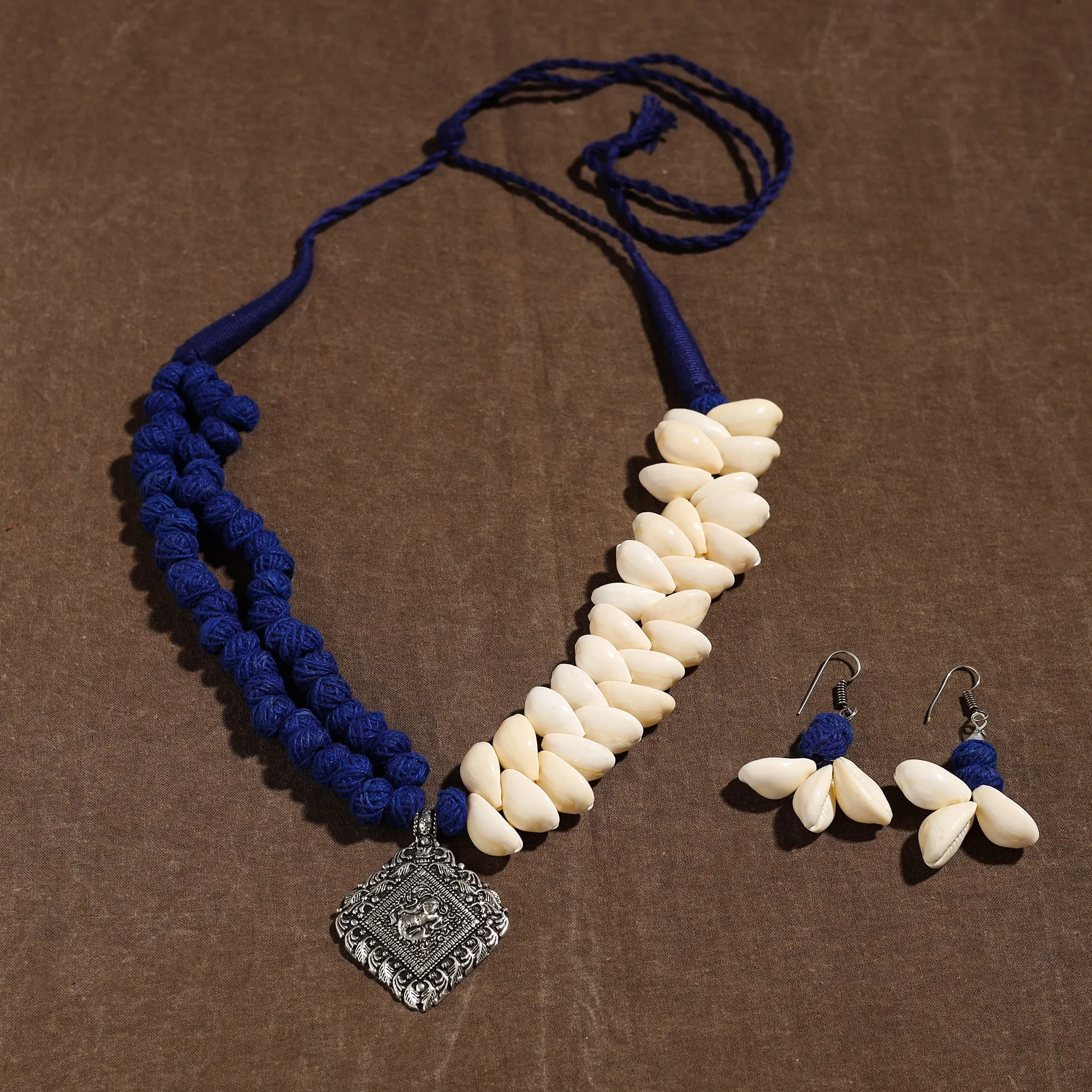 Multicolor - Handmade German Silver Shell Necklace Set 09 view 2