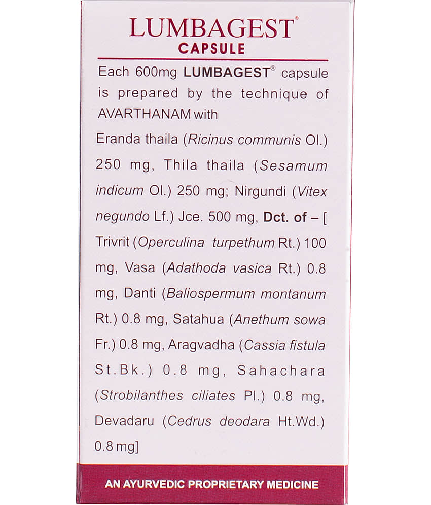 Kerala Ayurveda Lumbagest Capsule, 100 Count view 2