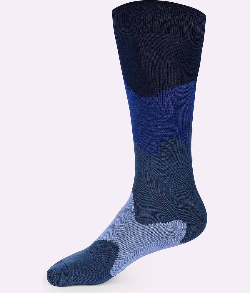 Kolor Fusion Cotton Blend Men's Colorblock Multicolor Mid Length Socks ( Pack of 4 ) view 2