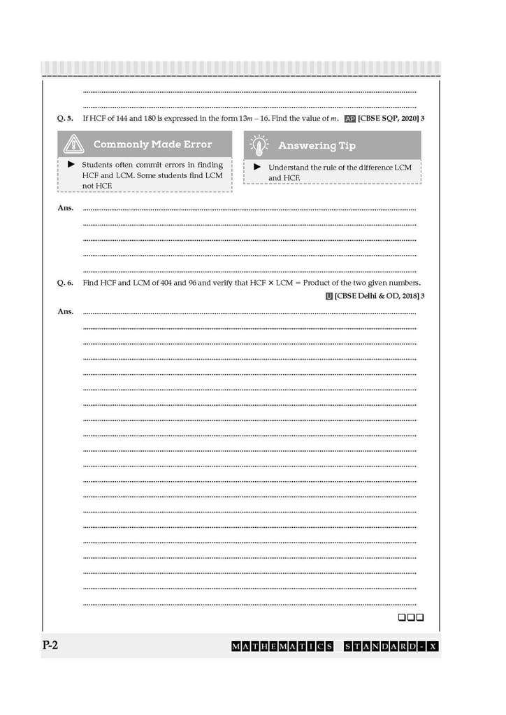 Oswaal CBSE Workbook Class 10 Math Standard | Updated as per NCF | For Latest Exam Oswaal Editorial Board view 2